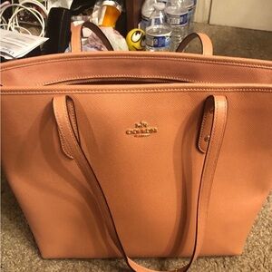 Coach Tan Leather Tote Bag